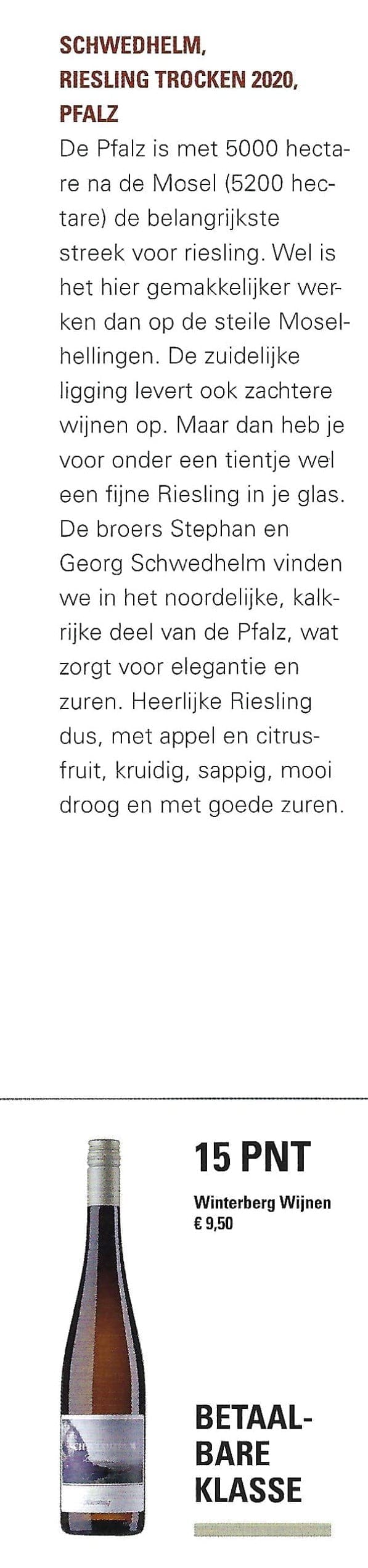 Uitgelicht Riesling Schwedhelm